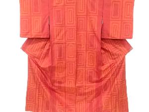 幾何学模様織り出し本場大島紬着物